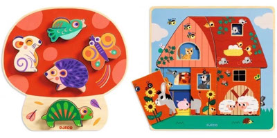 Nouveaux puzzles en bois bébé Djeco Mai 2022